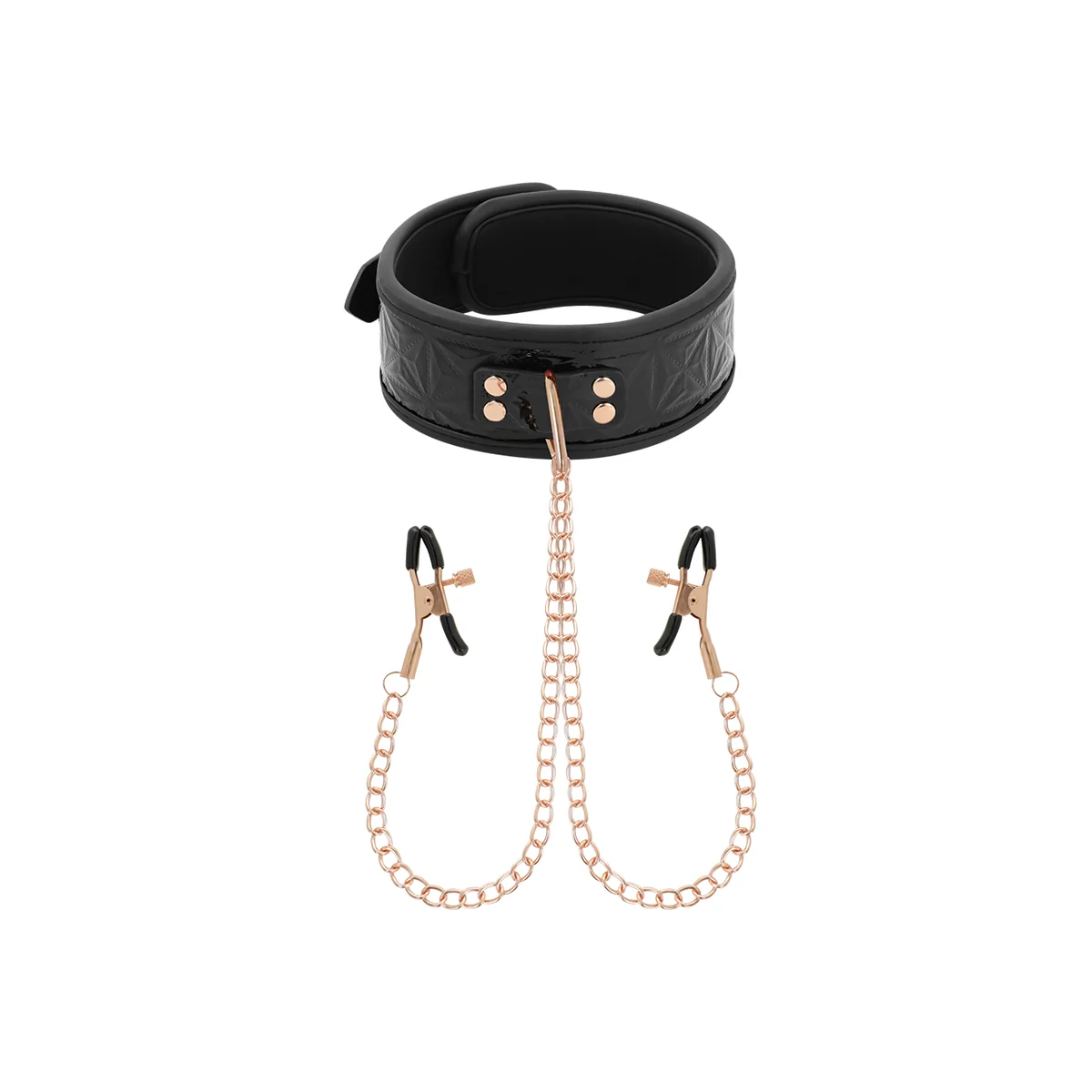 Black Edition Halsband mit Nippelklemmen von Begme Black Edition kaufen | Fesselliebe