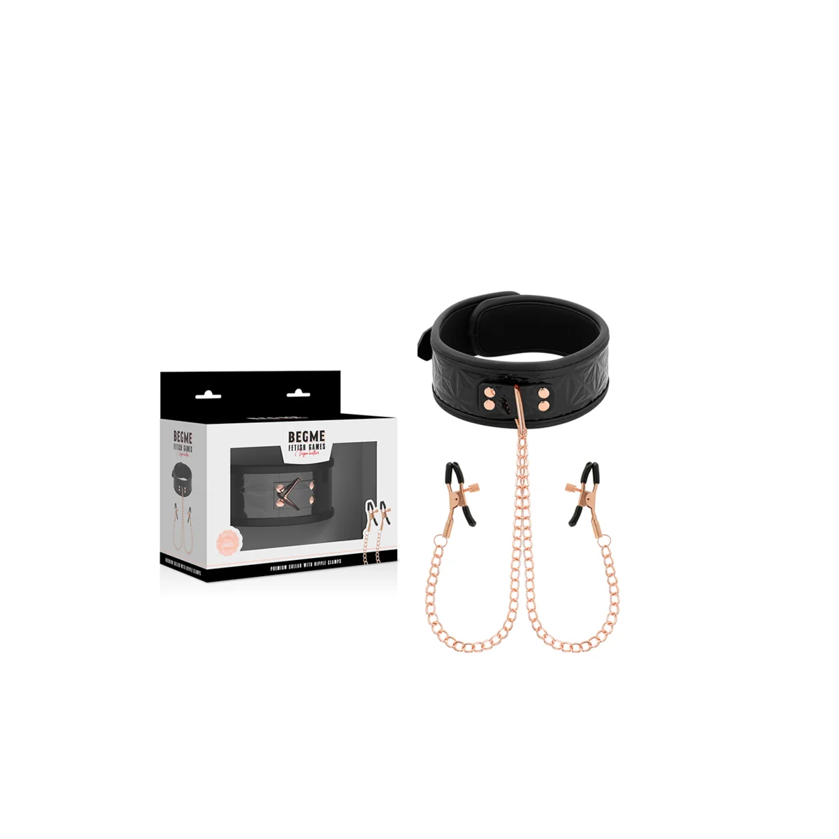 Black Edition Halsband mit Nippelklemmen von Begme Black Edition kaufen | Fesselliebe