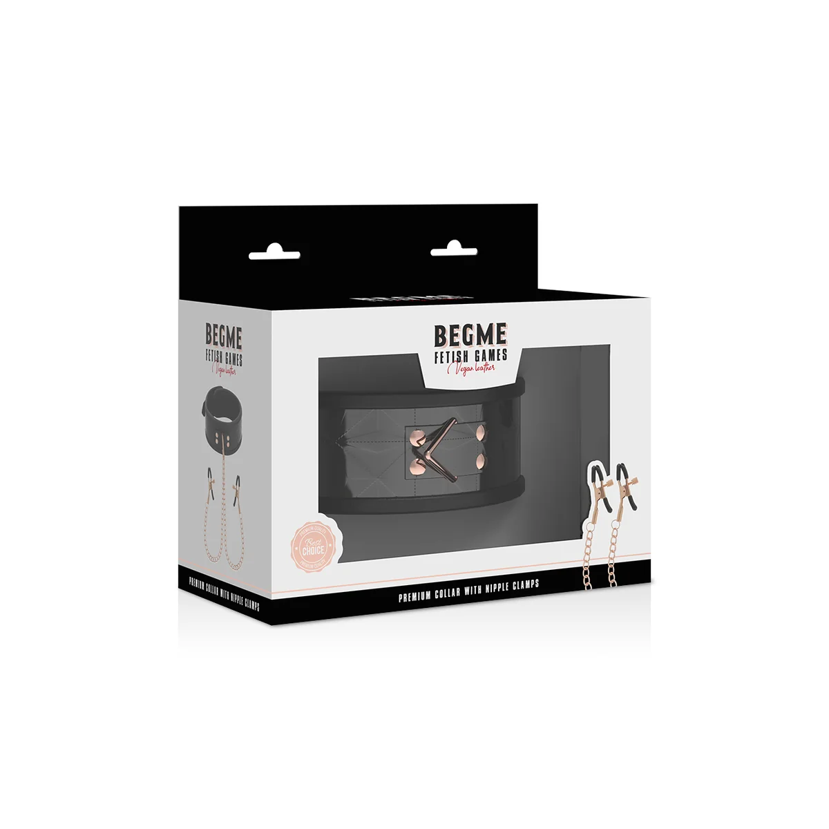 Black Edition Halsband mit Nippelklemmen von Begme Black Edition kaufen | Fesselliebe