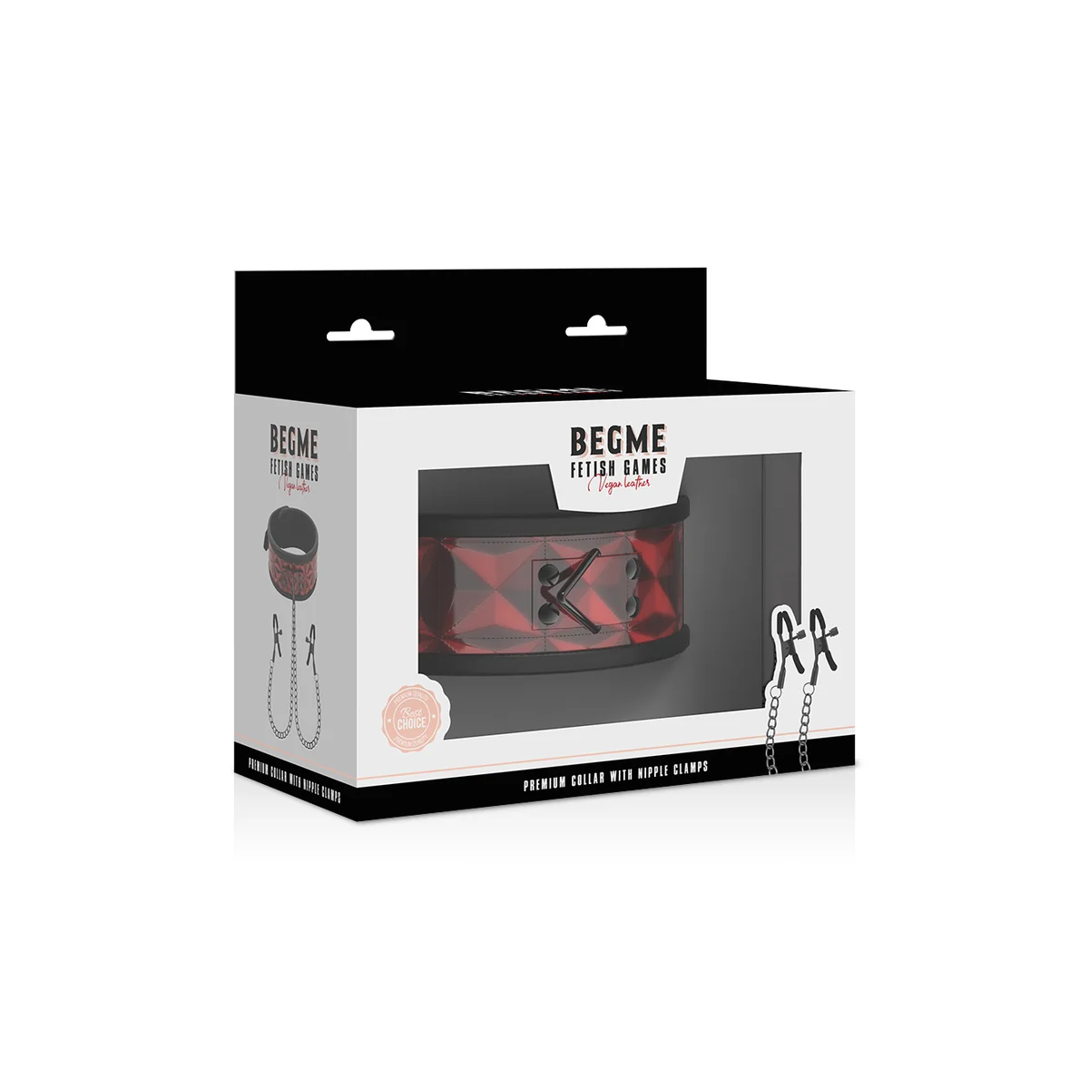 Red Edition Halsband mit Nippelklemmen mit Neoprenfutter von Begme Red Edition kaufen | Fesselliebe