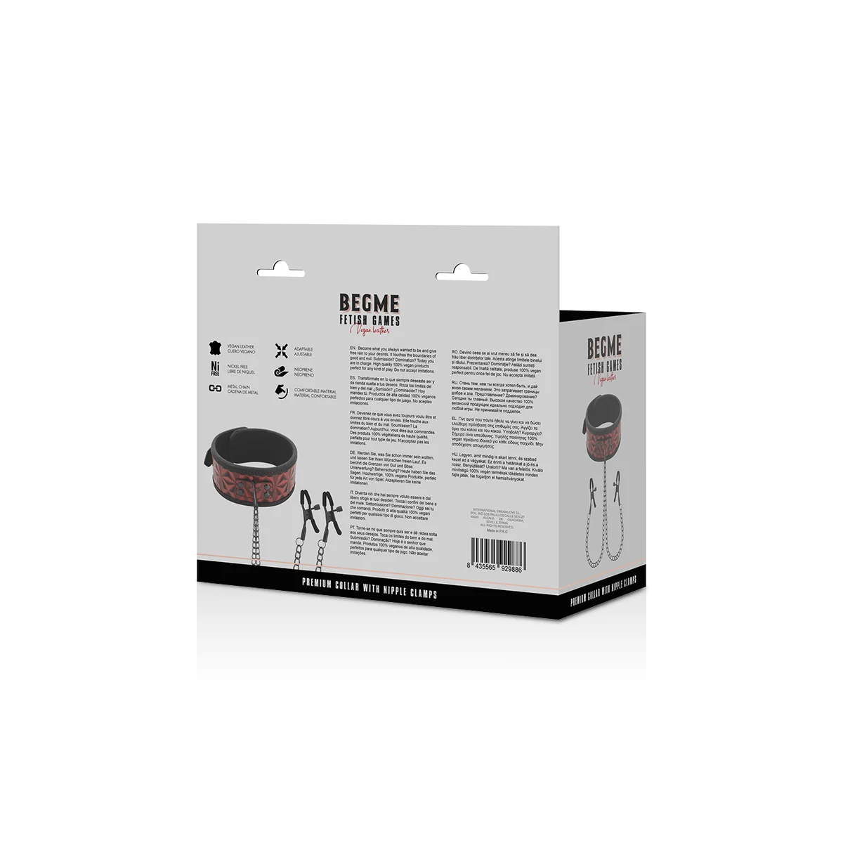 Red Edition Halsband mit Nippelklemmen mit Neoprenfutter von Begme Red Edition kaufen | Fesselliebe