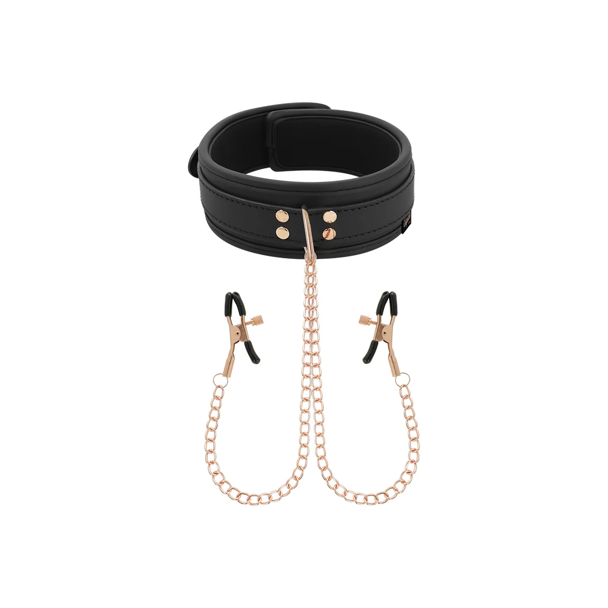 Fantasy-Nippelklemmen-Halskette mit Neoprenfutter von Coquette Fantasy kaufen | Fesselliebe