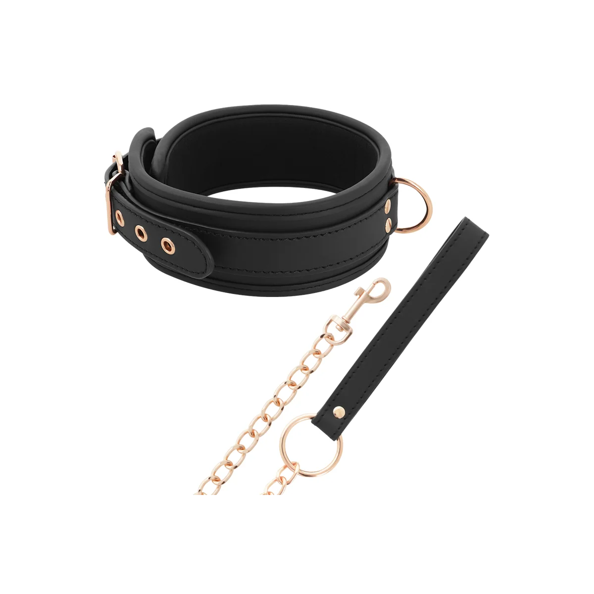 Fantasy-Halskette aus Veganem Leder mit Riemen und Neoprenfutter von Coquette Fantasy kaufen | Fesselliebe