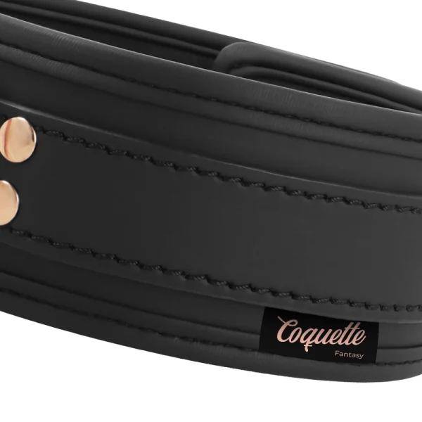 Fantasy-Halskette aus Veganem Leder mit Riemen und Neoprenfutter von Coquette Fantasy kaufen | Fesselliebe