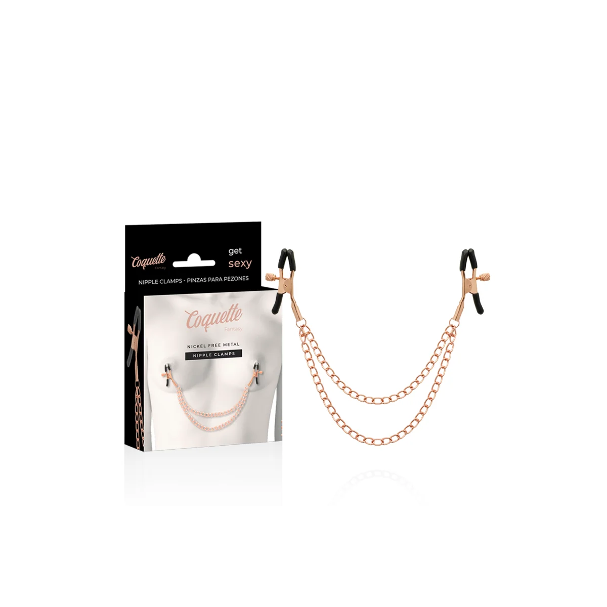 Fantasy-Nippelclips aus Metall mit Kette von Coquette Fantasy kaufen | Fesselliebe