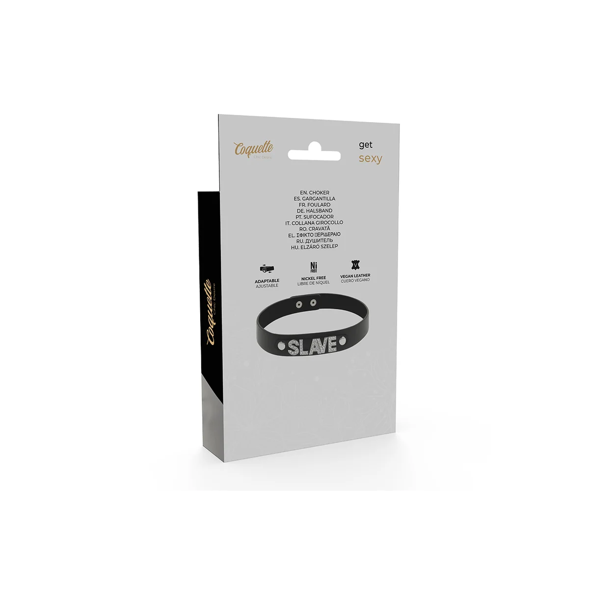 Sklaven-Halsband aus Veganem Leder von Coquette Accessories kaufen | Fesselliebe