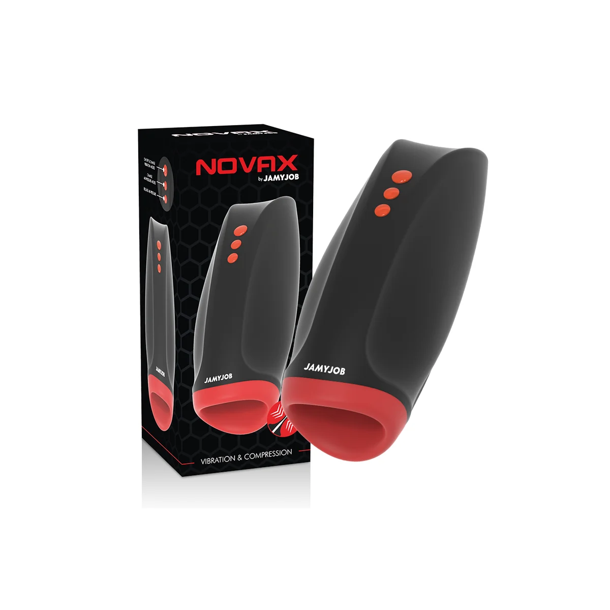 Novax Masturbator mit Vibration und Kompression von Jamyjob kaufen | Fesselliebe