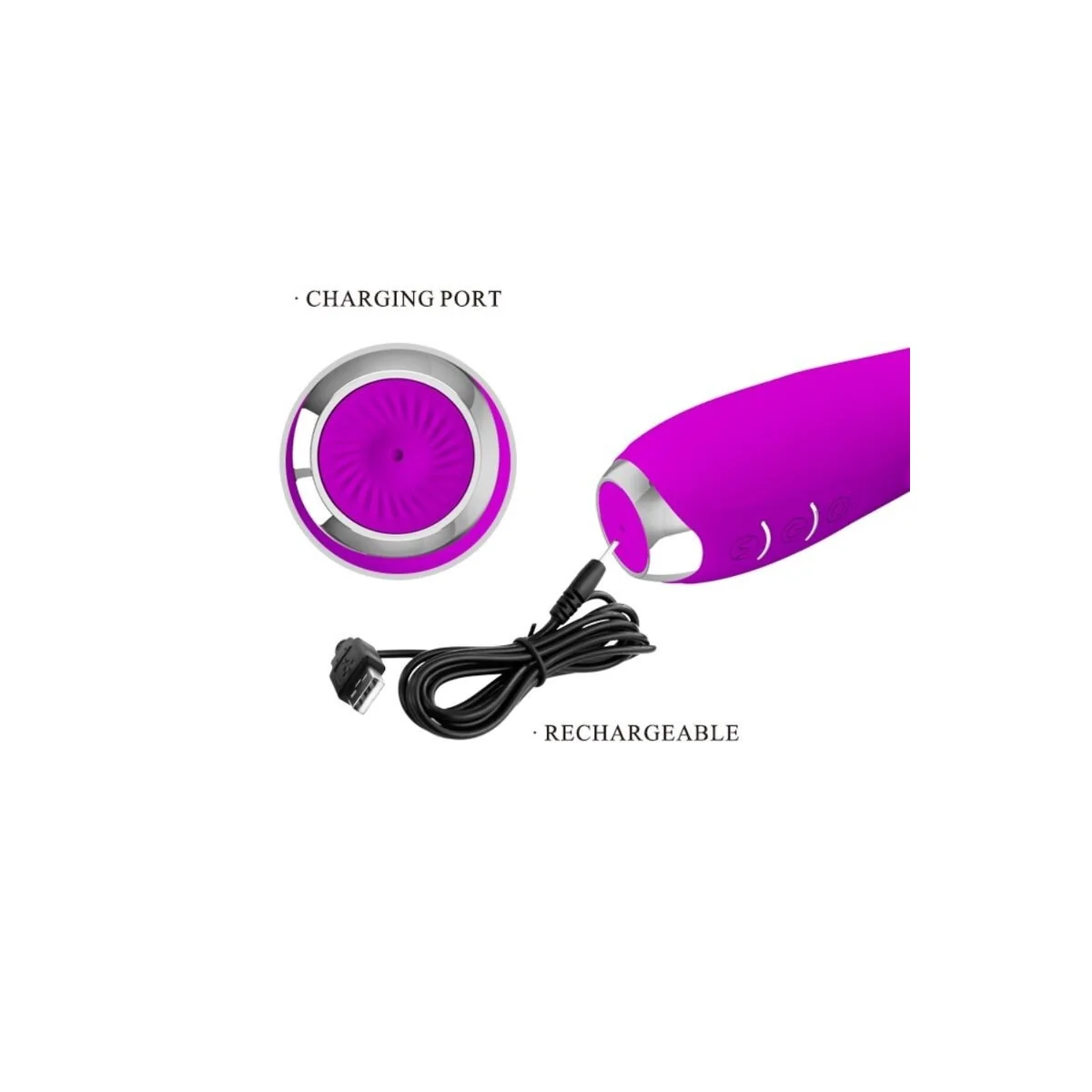 Molly Vibrator mit wiederaufladbarer Rotation von Pretty Love kaufen | Fesselliebe