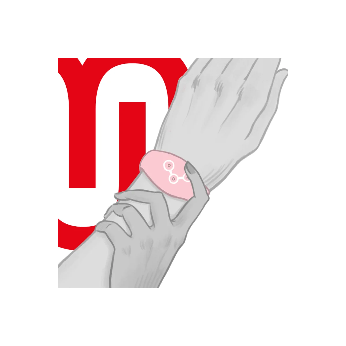 Wireless-Technologie-Uhr Zartes Rosa von Watchme kaufen | Fesselliebe