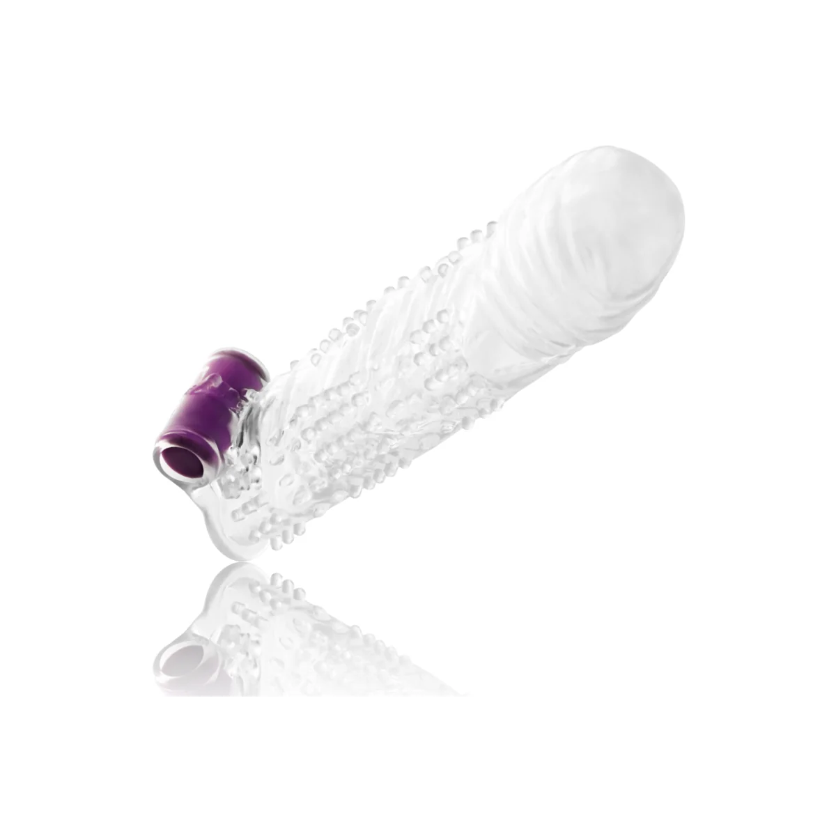 Strukturierte Penishülle mit Vibrierender Kugel von Ohmama kaufen | Fesselliebe