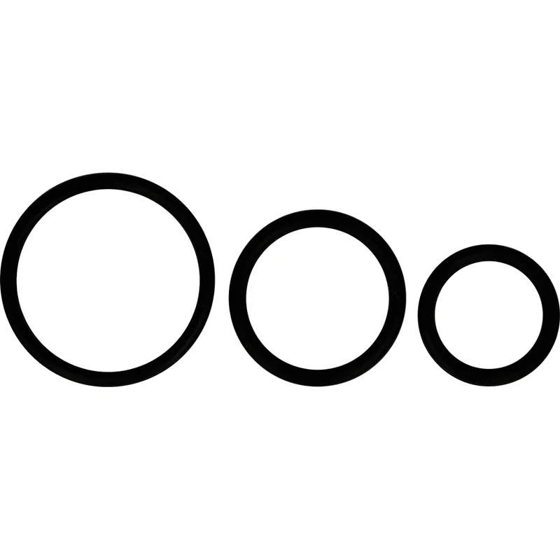 Set aus 3 Schwarzen Silikonringen von Ohmama kaufen | Fesselliebe