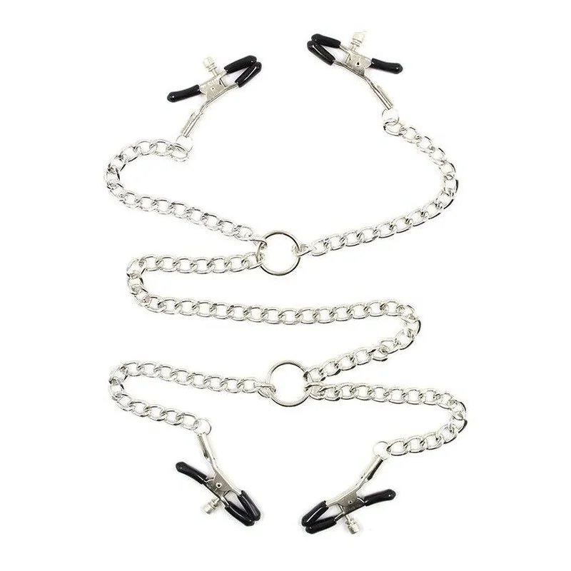 4 Nippelklemmen mit Ketten von Ohmama Fetish kaufen | Fesselliebe 2