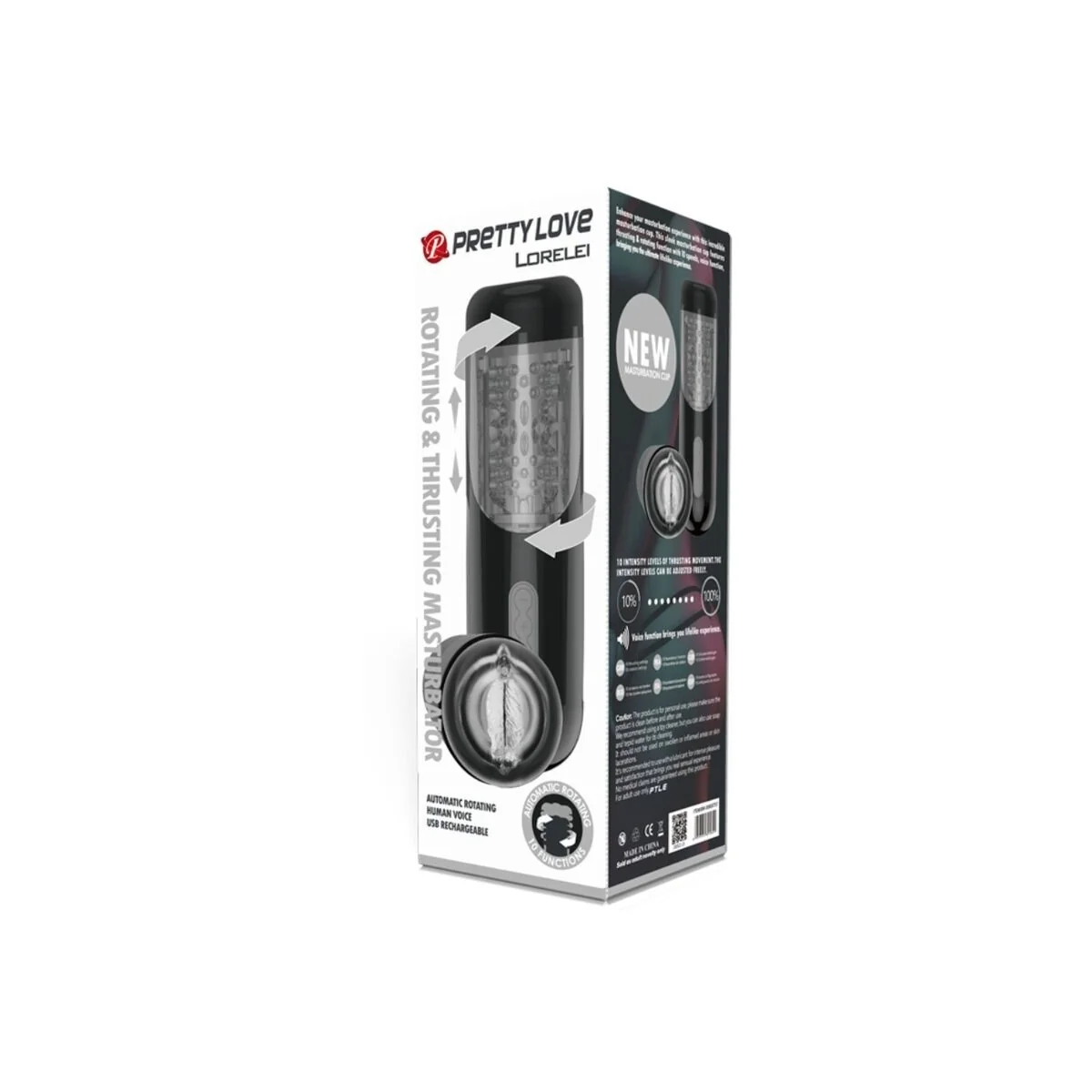 Lorelei Multifunktionswiederaufladbarer Masturbator von Pretty Love Male kaufen | Fesselliebe