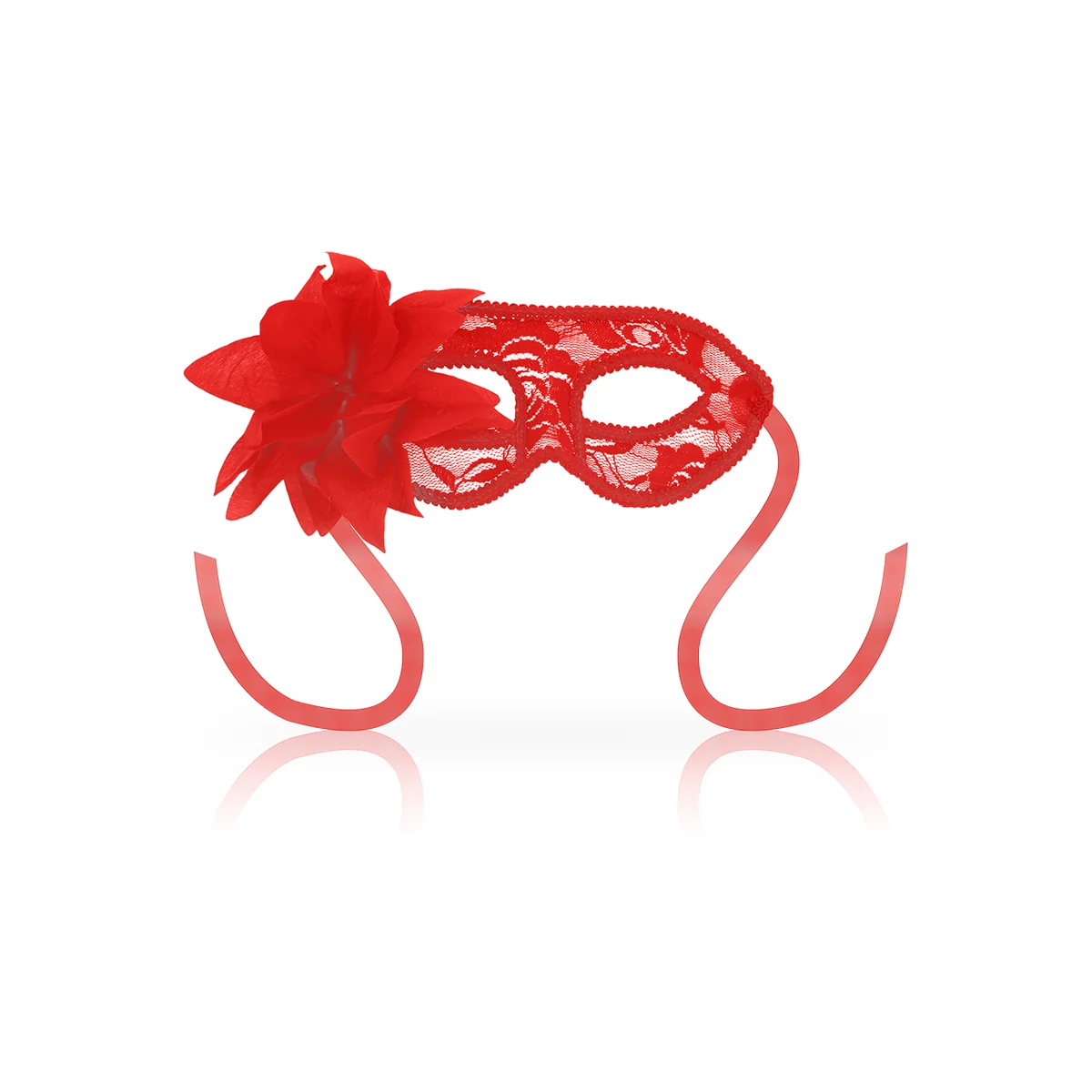 Masken Masken mit Spitze und Roten Blumen von Ohmama Masks kaufen | Fesselliebe