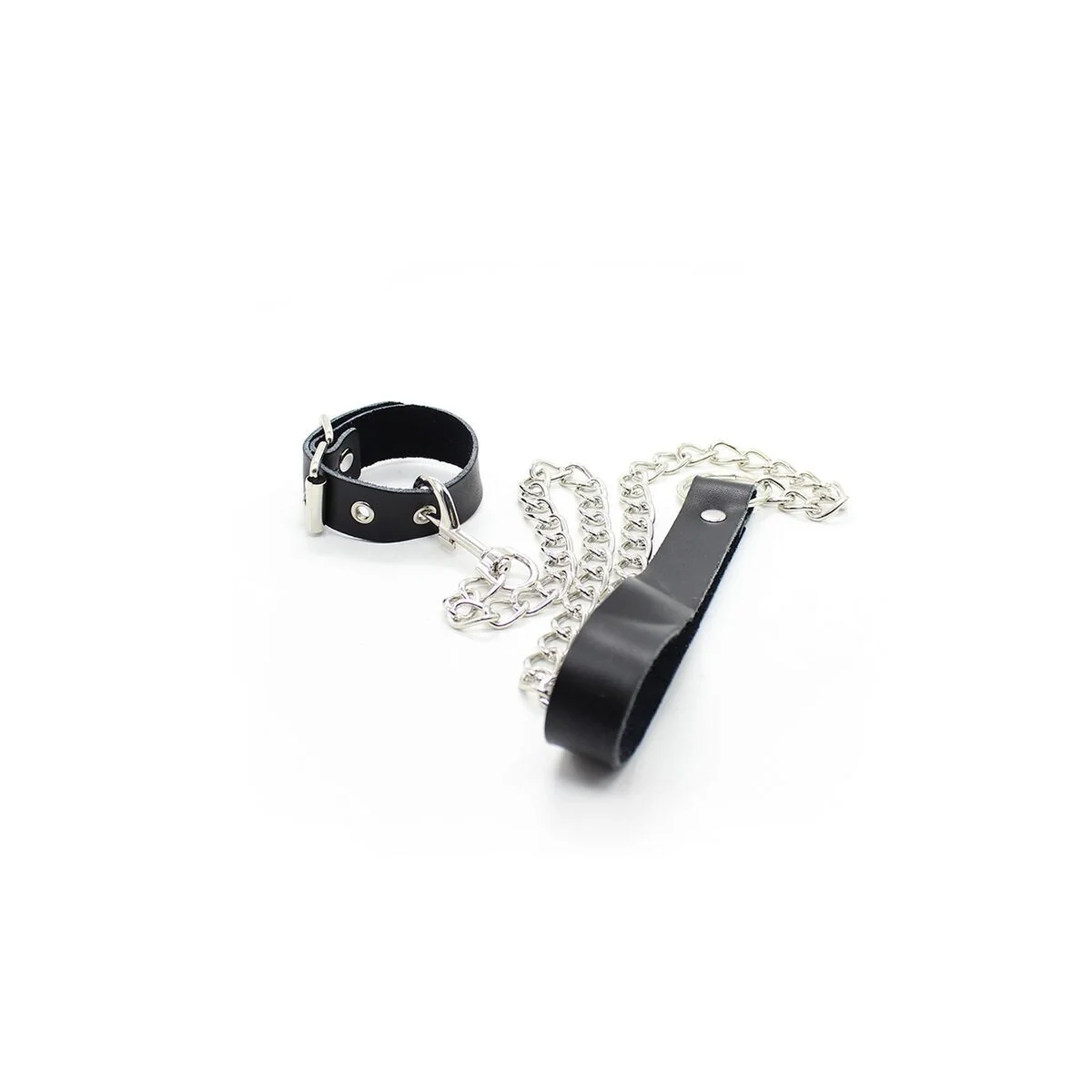 Penis-Halskette und Lederarmband mit Metallkette von Ohmama Fetish kaufen | Fesselliebe