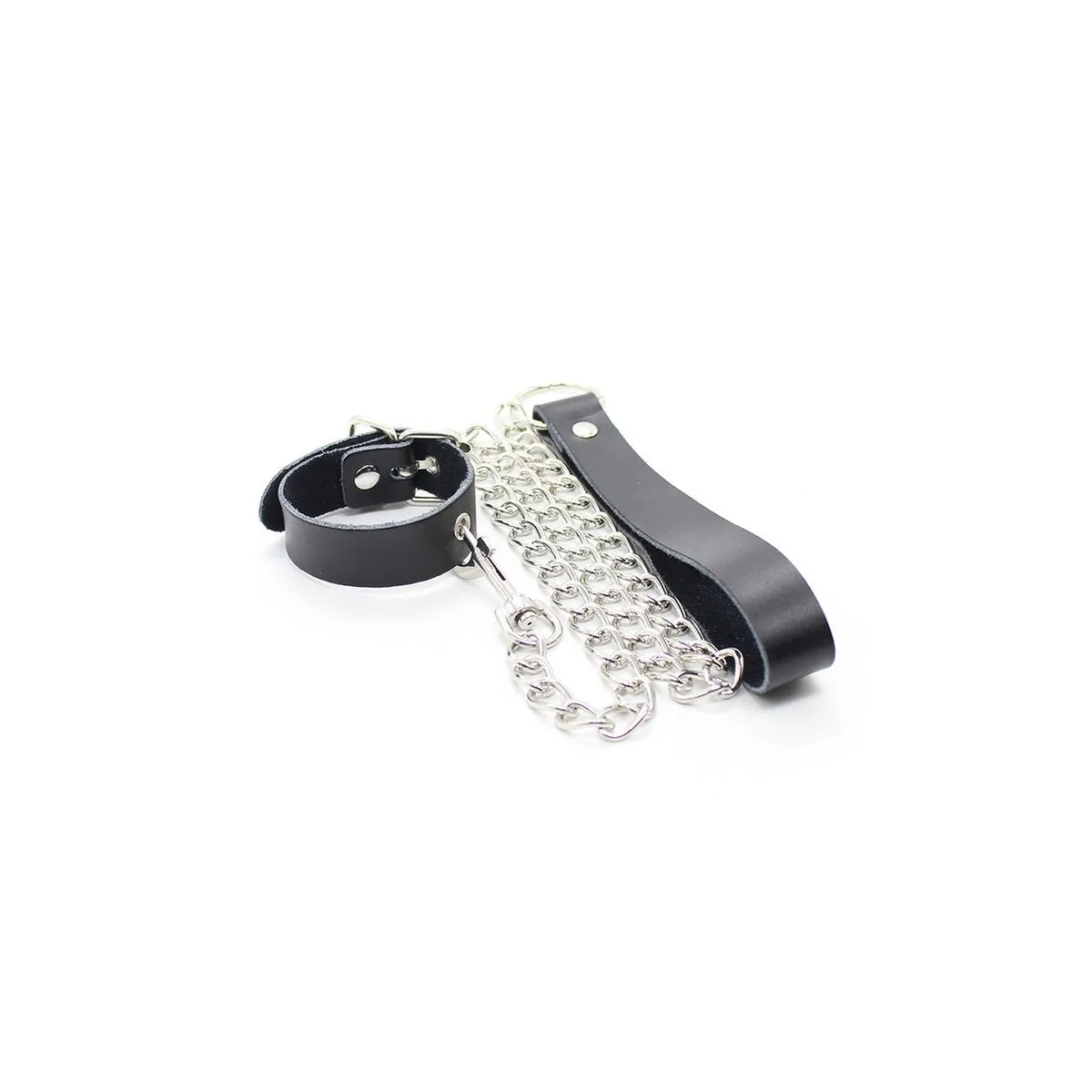 Penis-Halskette und Lederarmband mit Metallkette von Ohmama Fetish kaufen | Fesselliebe