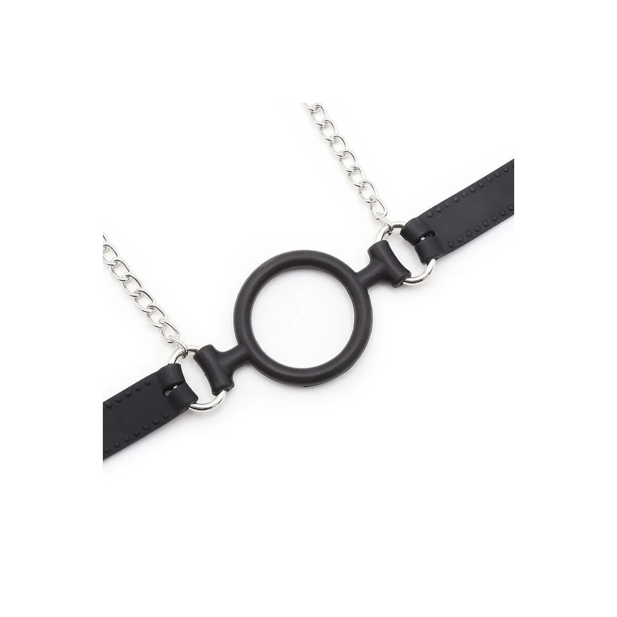 Ringknebel mit Ketten und Nippelklemmen von Ohmama Fetish kaufen | Fesselliebe