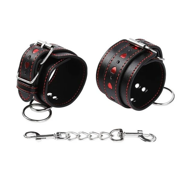 Handschellen mit Herzeinlagen von Ohmama Fetish kaufen | Fesselliebe