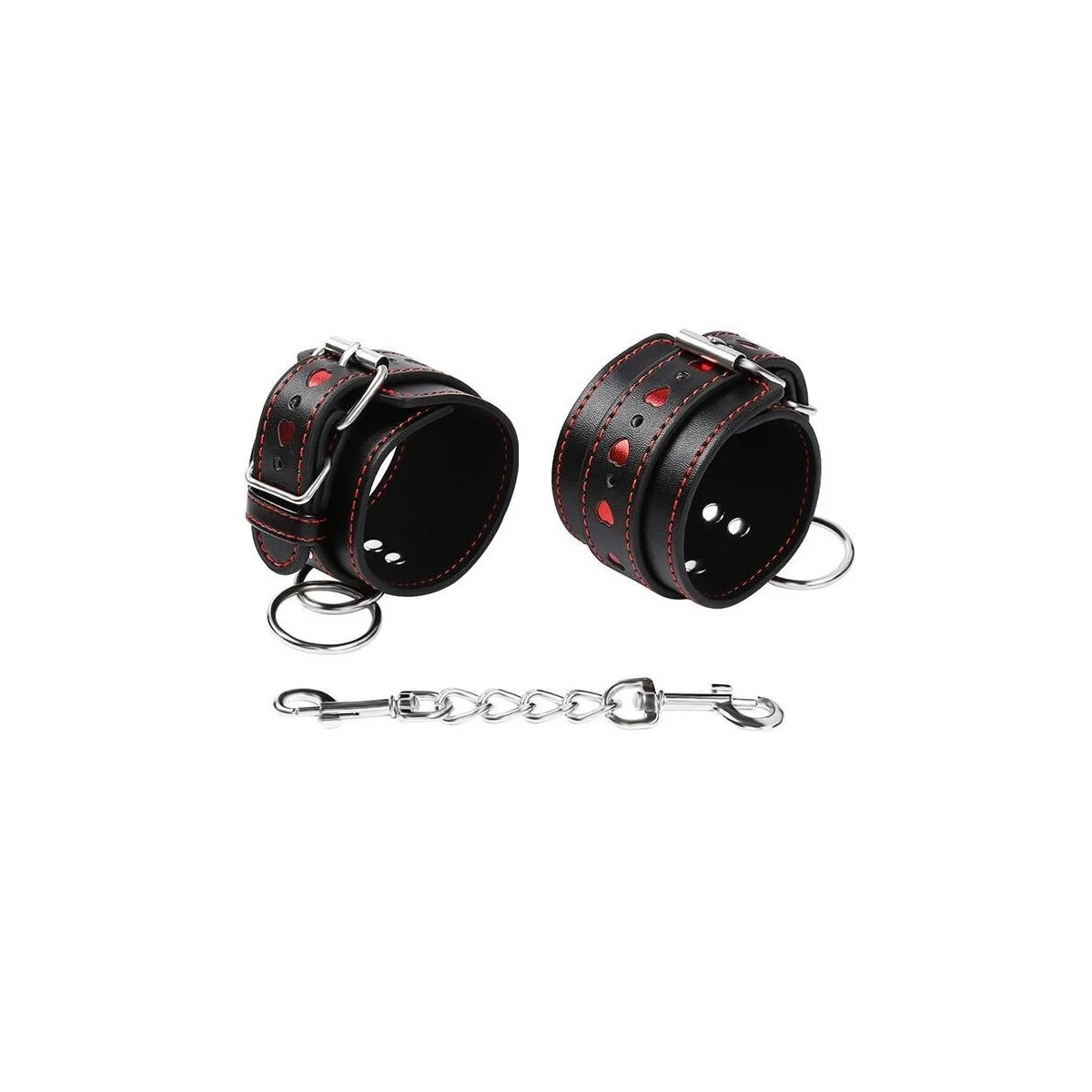 Handschellen mit Herzeinlagen von Ohmama Fetish kaufen | Fesselliebe