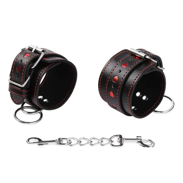 Handschellen mit Herzeinlagen von Ohmama Fetish kaufen | Fesselliebe