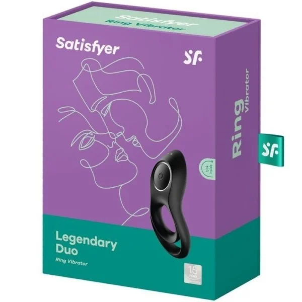 Legendrer Duoring Vibrator Schwarz von Satisfyer Ring kaufen | Fesselliebe