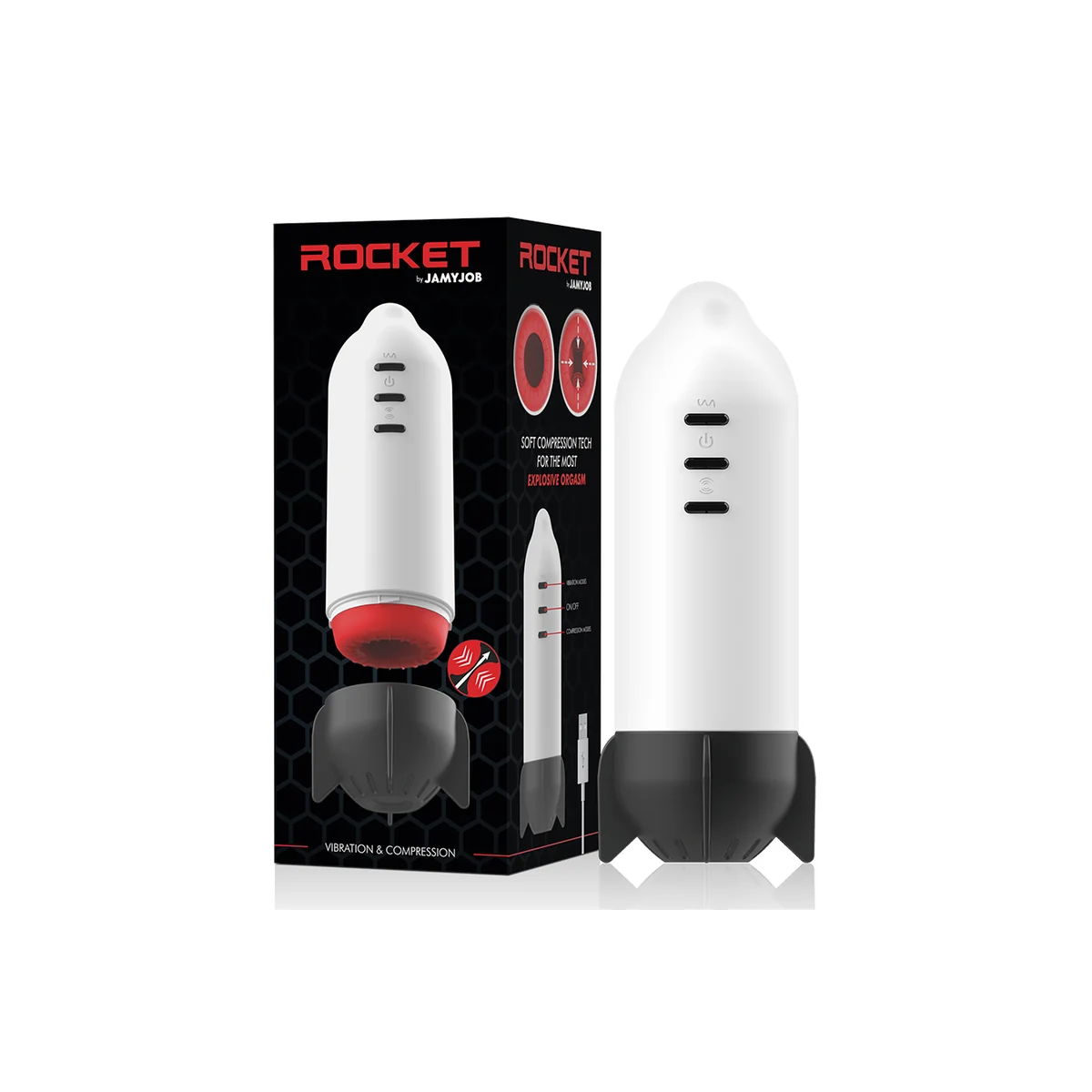 Rocket Masturbator Soft Compression Tech und Vibration von Jamyjob kaufen | Fesselliebe