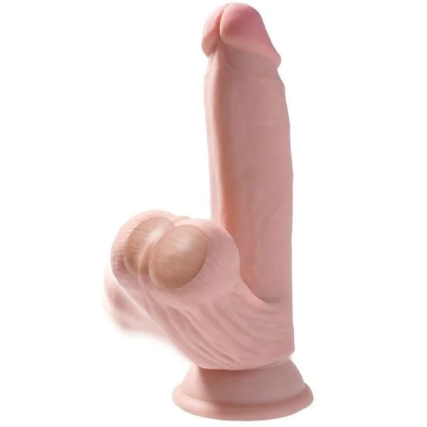 Plus 3d Dildo Swinging Balls 15.2 cm Helle Beige von King Cock Plus kaufen | Fesselliebe