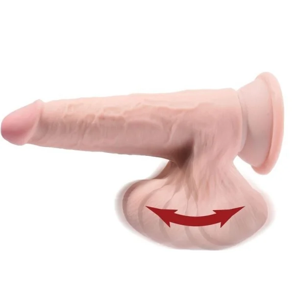 Plus 3d Dildo Swinging Balls 15.2 cm Helle Beige von King Cock Plus kaufen | Fesselliebe