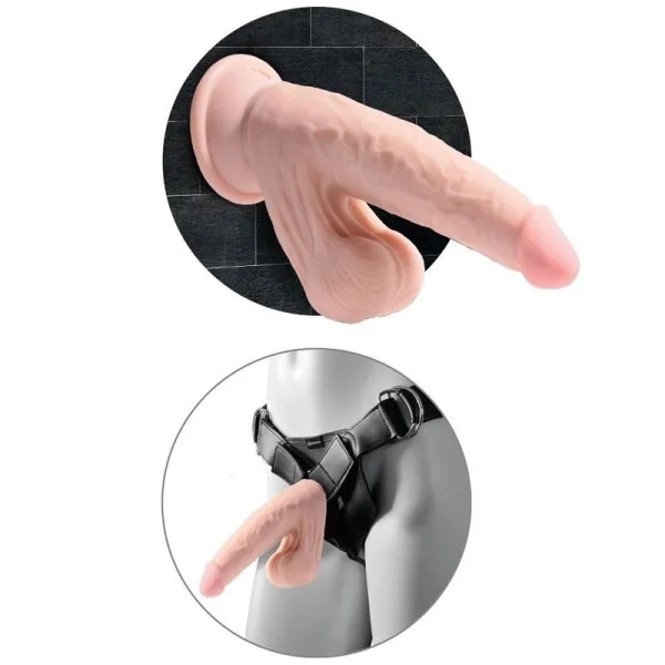 Plus 3d Dildo Swinging Balls 15.2 cm Helle Beige von King Cock Plus kaufen | Fesselliebe