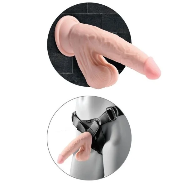 Plus 3d Dildo Swinging Balls 20.3 cm von King Cock Plus kaufen | Fesselliebe