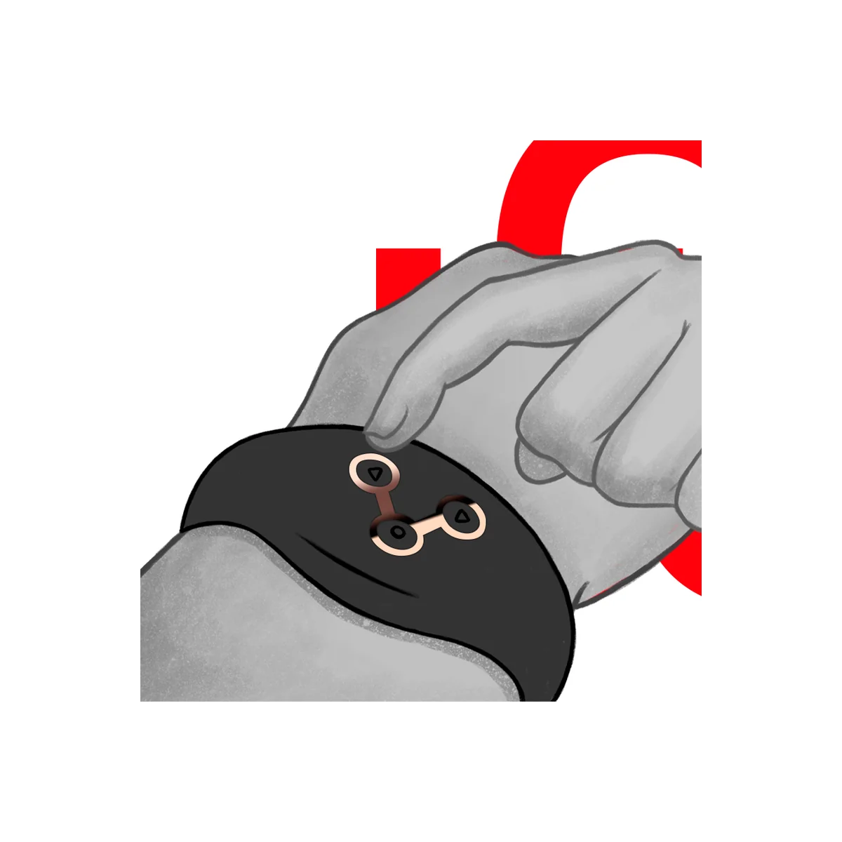 Drahtlose Technologie-mit Fernbedienungsuhr aus Jet und Kupfer von Watchme kaufen | Fesselliebe