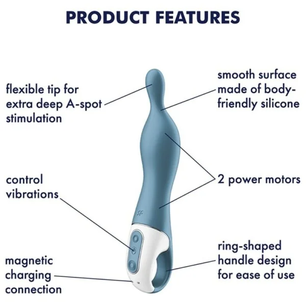 Amazing 1 Aspot Vibrator Blau von Satisfyer Vibrator kaufen | Fesselliebe
