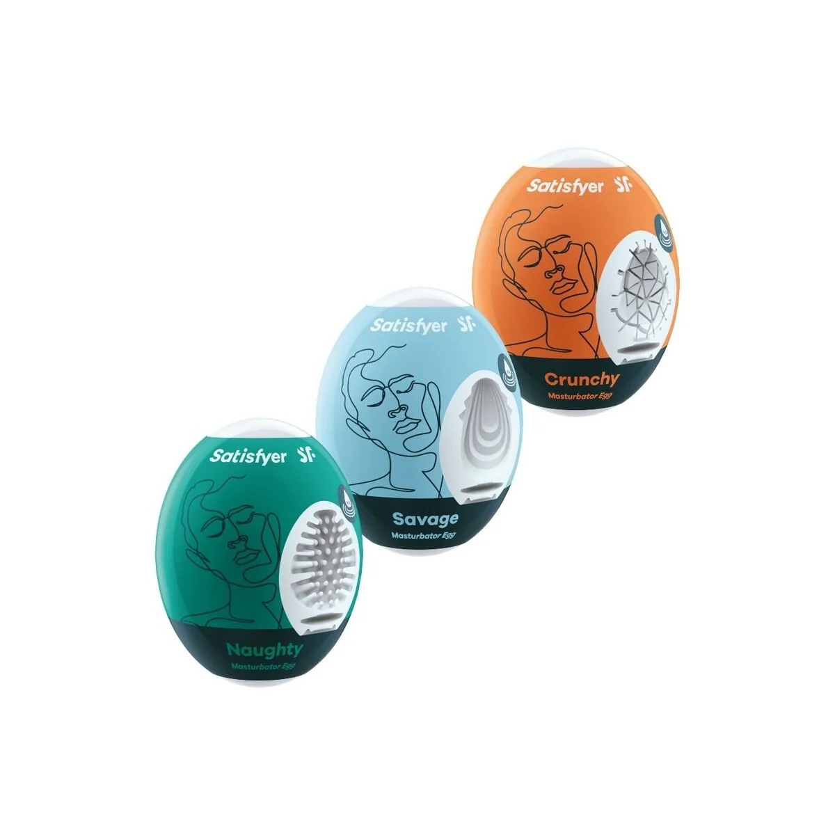 3 Masturbator Eier Naughty, Savage & Crunchy von Satisfyer Eggs kaufen | Fesselliebe