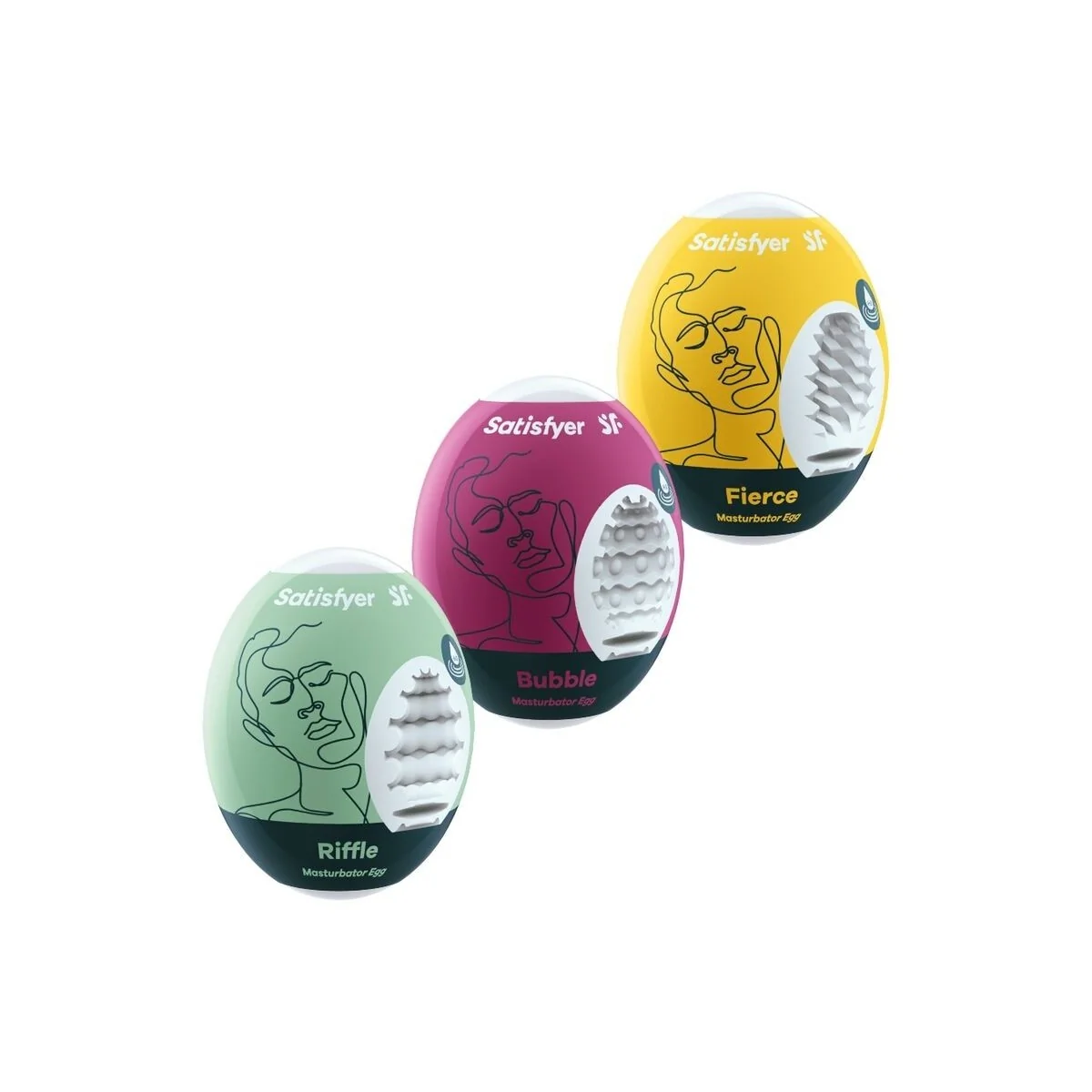 3 Masturbator Eier Riffle, Bubble & Fierce von Satisfyer Eggs kaufen | Fesselliebe