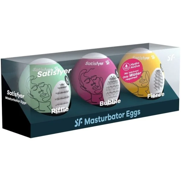 3 Masturbator Eier Riffle, Bubble & Fierce von Satisfyer Eggs kaufen | Fesselliebe