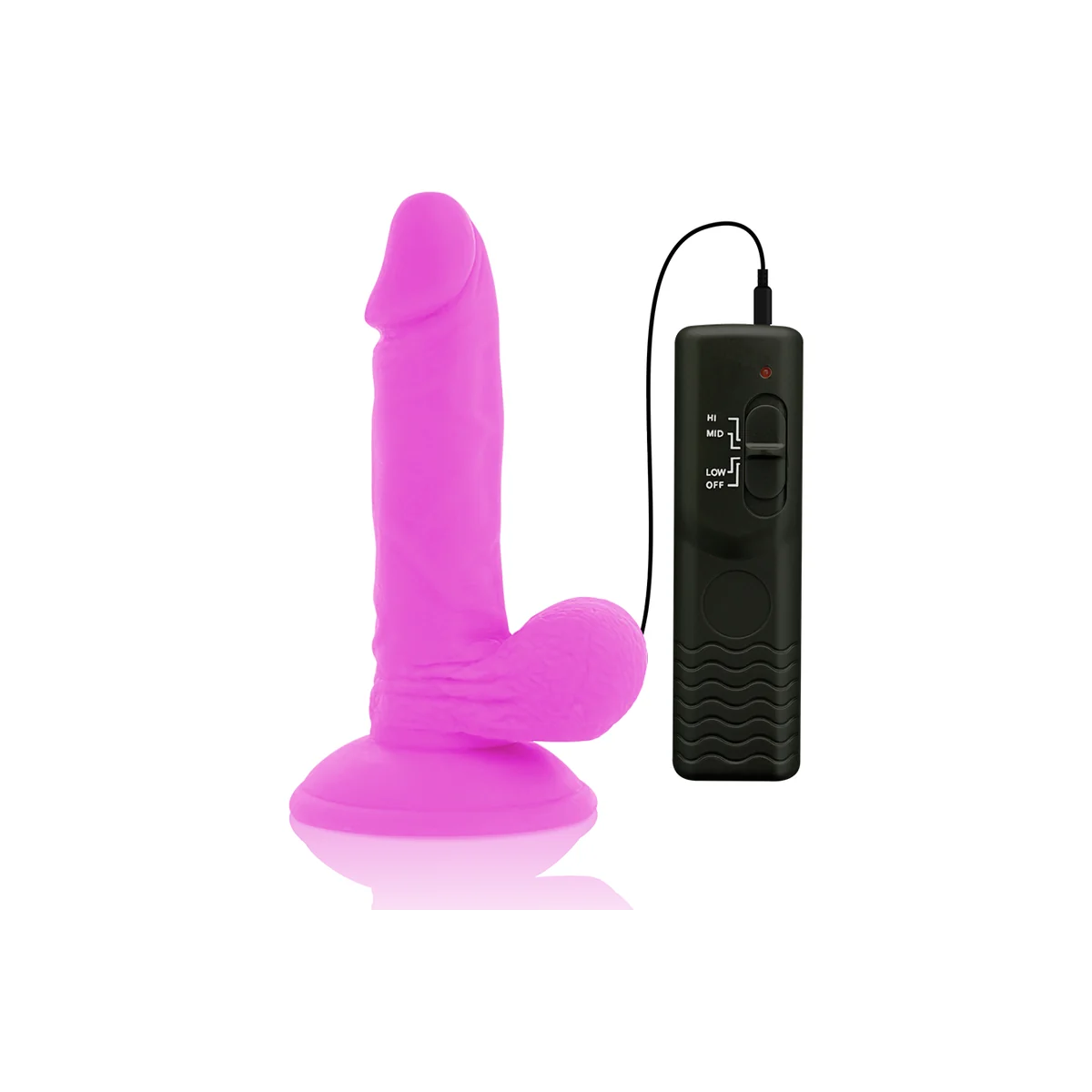 Flexibler Vibrierender Dildo Lila 17 cm -O- 3.3 cm von Diversia kaufen | Fesselliebe