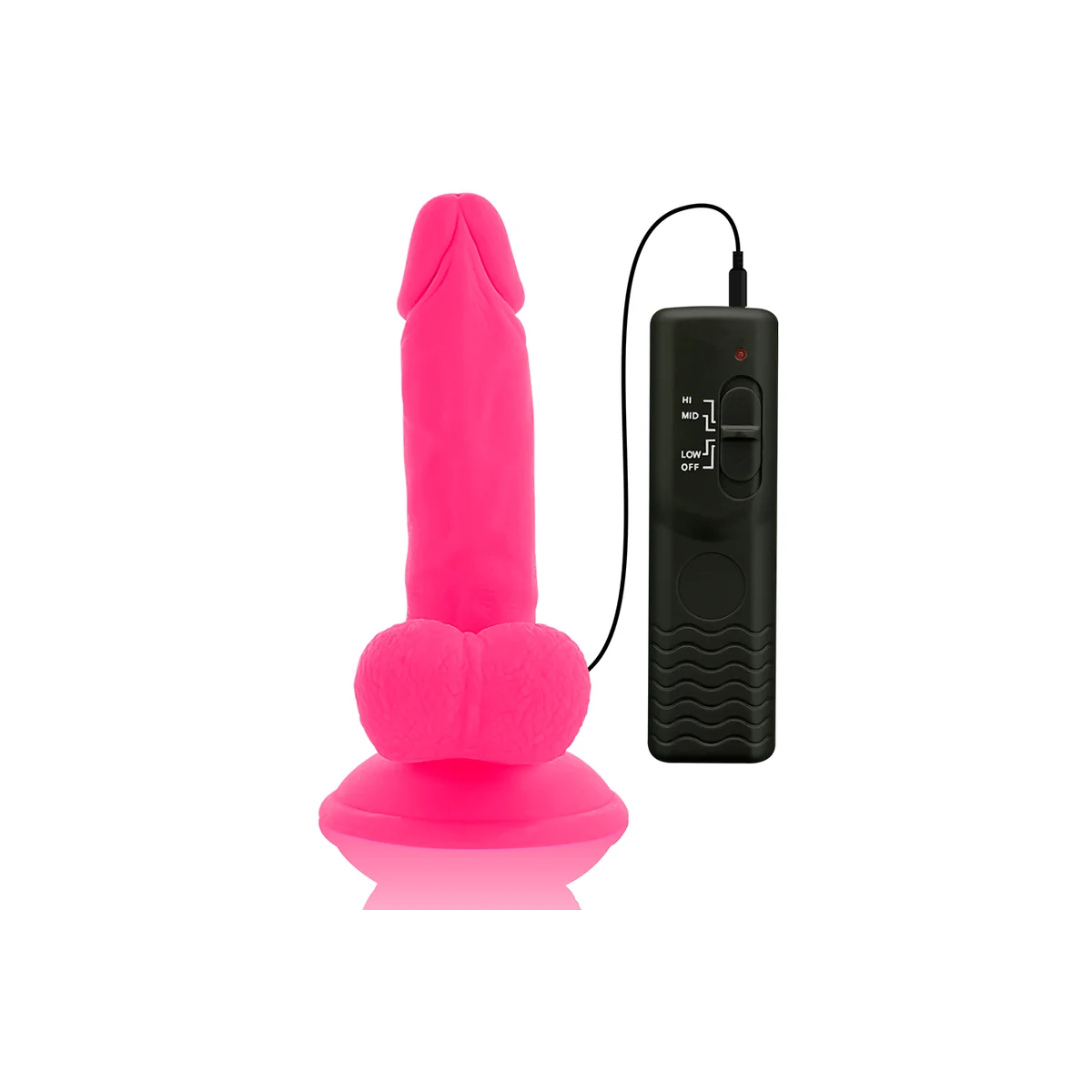 Flexibler Vibrierender Dildo Rosa 17 cm -O- 3.3 cm von Diversia kaufen | Fesselliebe