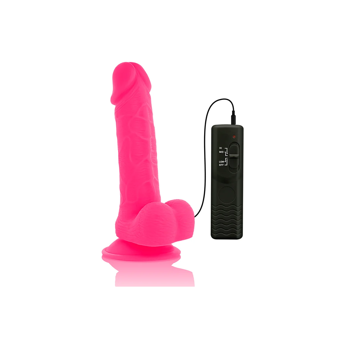 Flexibler Vibrierender Dildo Rosa 20.5 cm -O- 4.2 cm von Diversia kaufen | Fesselliebe