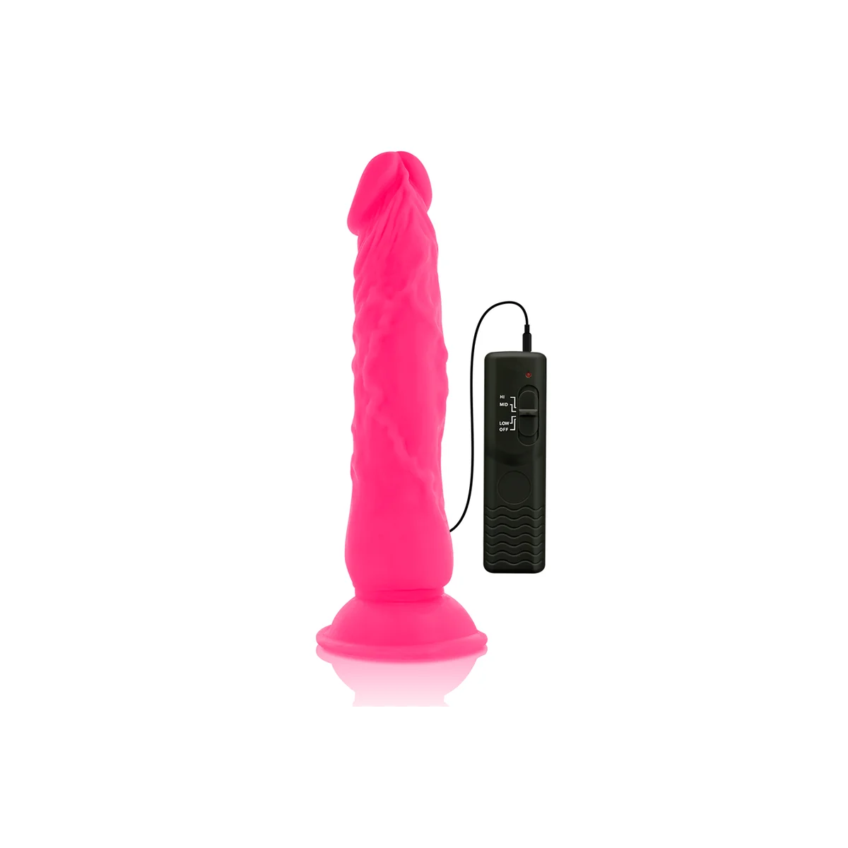 Flexibler Vibrierender Dildo Rosa 21 cm -O- 4.9 cm von Diversia kaufen | Fesselliebe