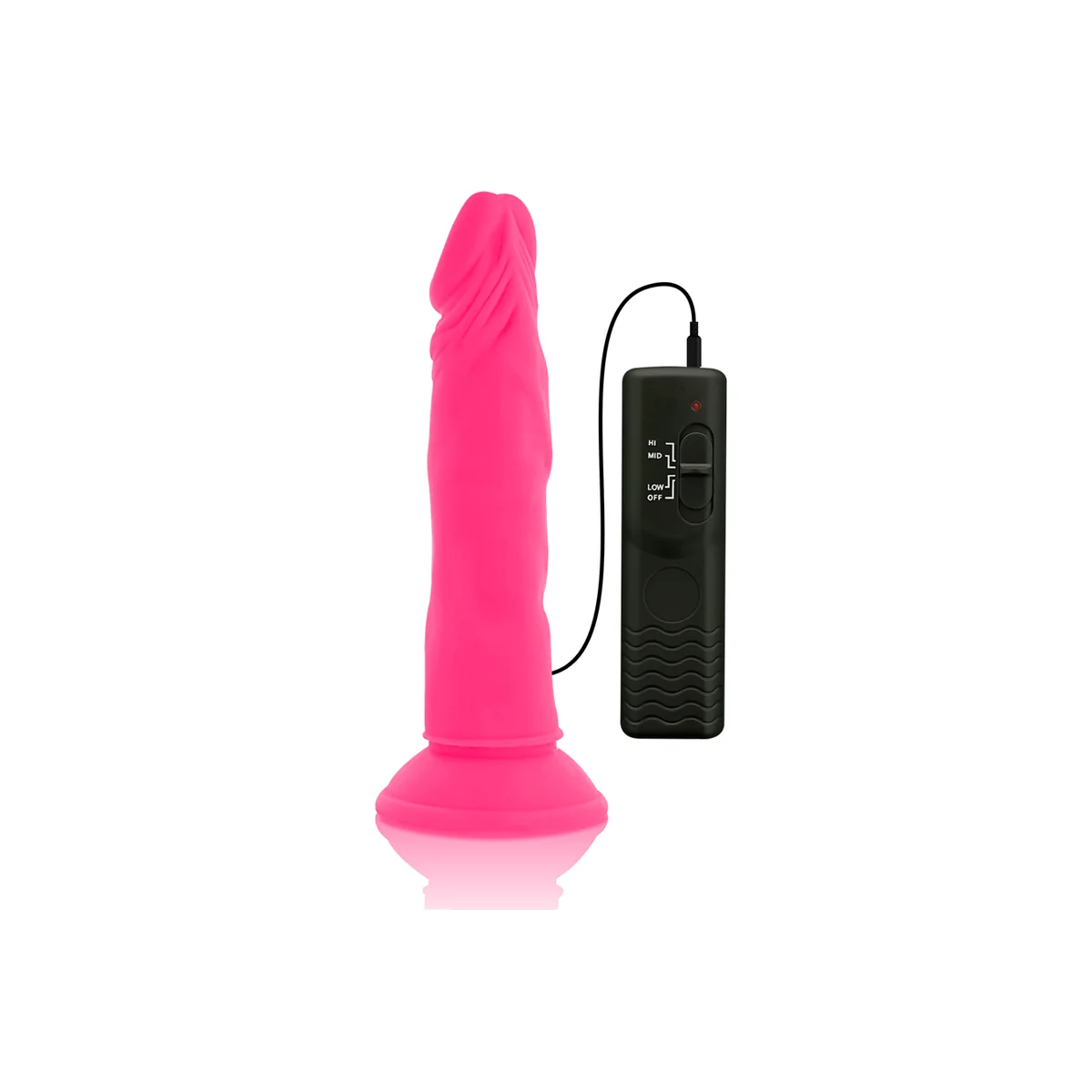 Flexibler Dildo mit Vibration Rosa 23 cm -O- 4.3 cm von Diversia kaufen | Fesselliebe