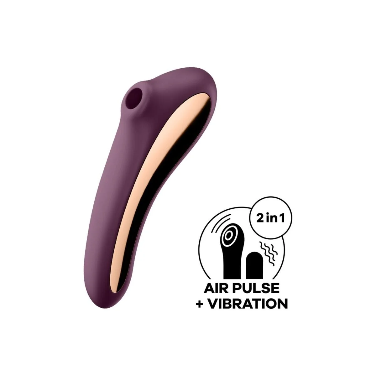 Dual Kiss Air Pulse Vibrator Weinrot von Satisfyer Air Pulse kaufen | Fesselliebe