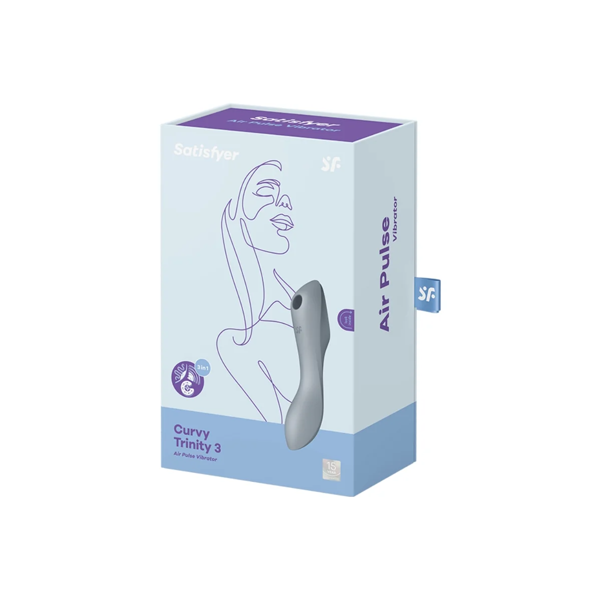 Curvy Trinity 3 Air Pulse Vibrator Grau von Satisfyer Air Pulse kaufen | Fesselliebe