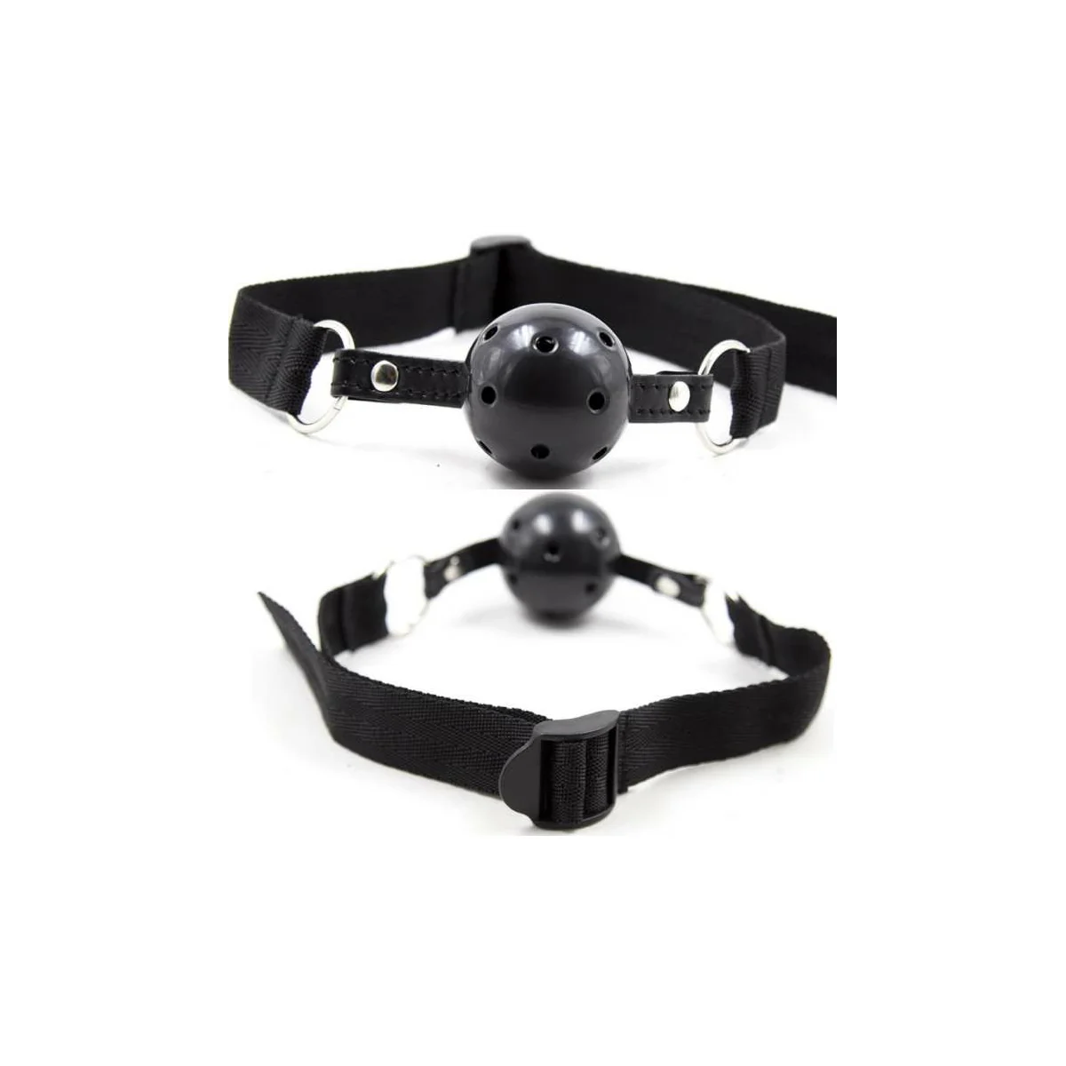 Schwarzer Stoff Atmungsaktiver Ballknebel von Ohmama Fetish kaufen | Fesselliebe