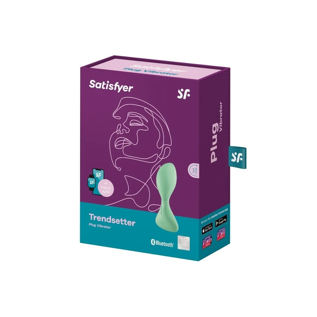 Trendsetter Vibrationsplugapp Grün von Satisfyer Connect kaufen | Fesselliebe