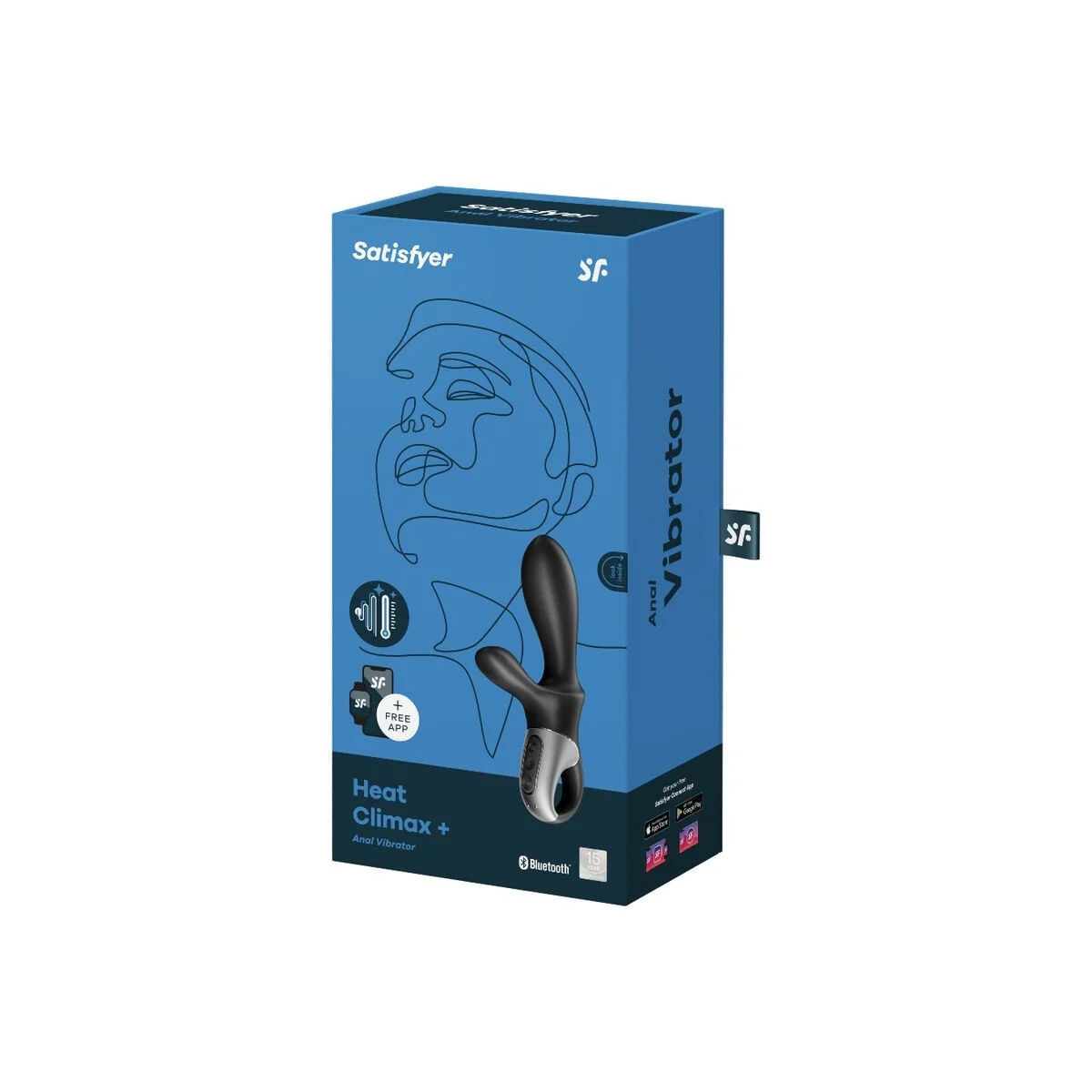 Heat Climax+ Anal Vibrator App Schwarz von Satisfyer Connect kaufen | Fesselliebe