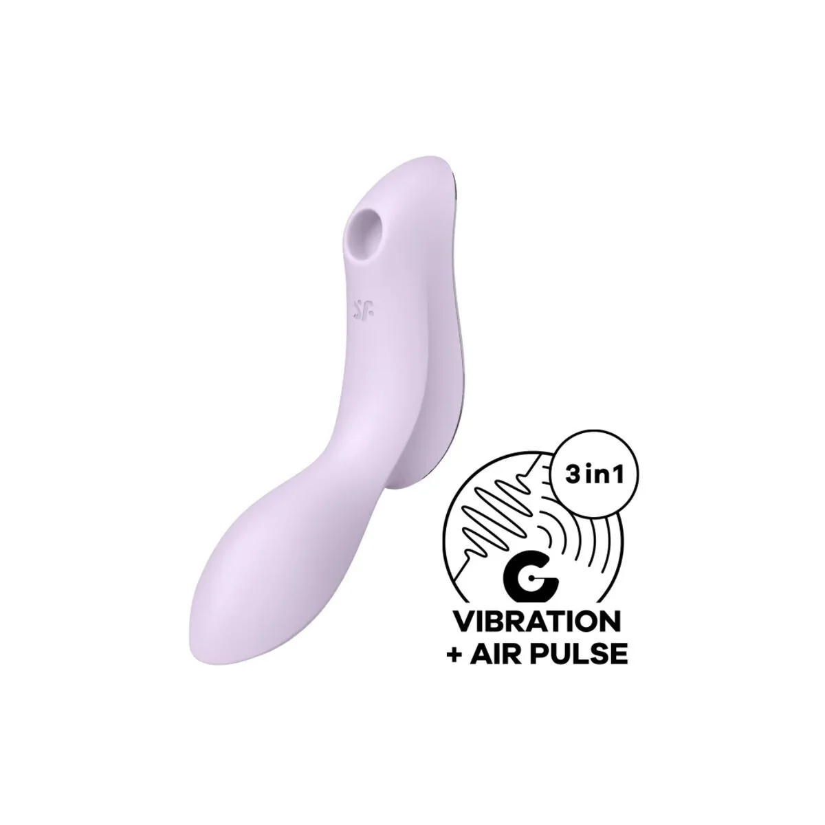 Curvy Trinity 2 Air Pulse Vibrator Lila von Satisfyer Air Pulse kaufen | Fesselliebe