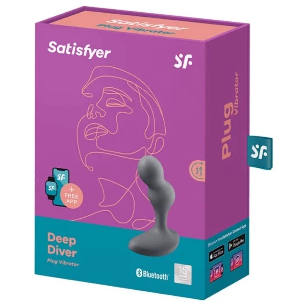 Deep Diver Vibrating Plug App Grau von Satisfyer Connect kaufen | Fesselliebe