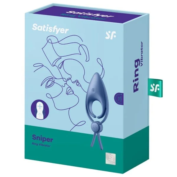 Sniper Ringvibrator Blau von Satisfyer Ring kaufen | Fesselliebe