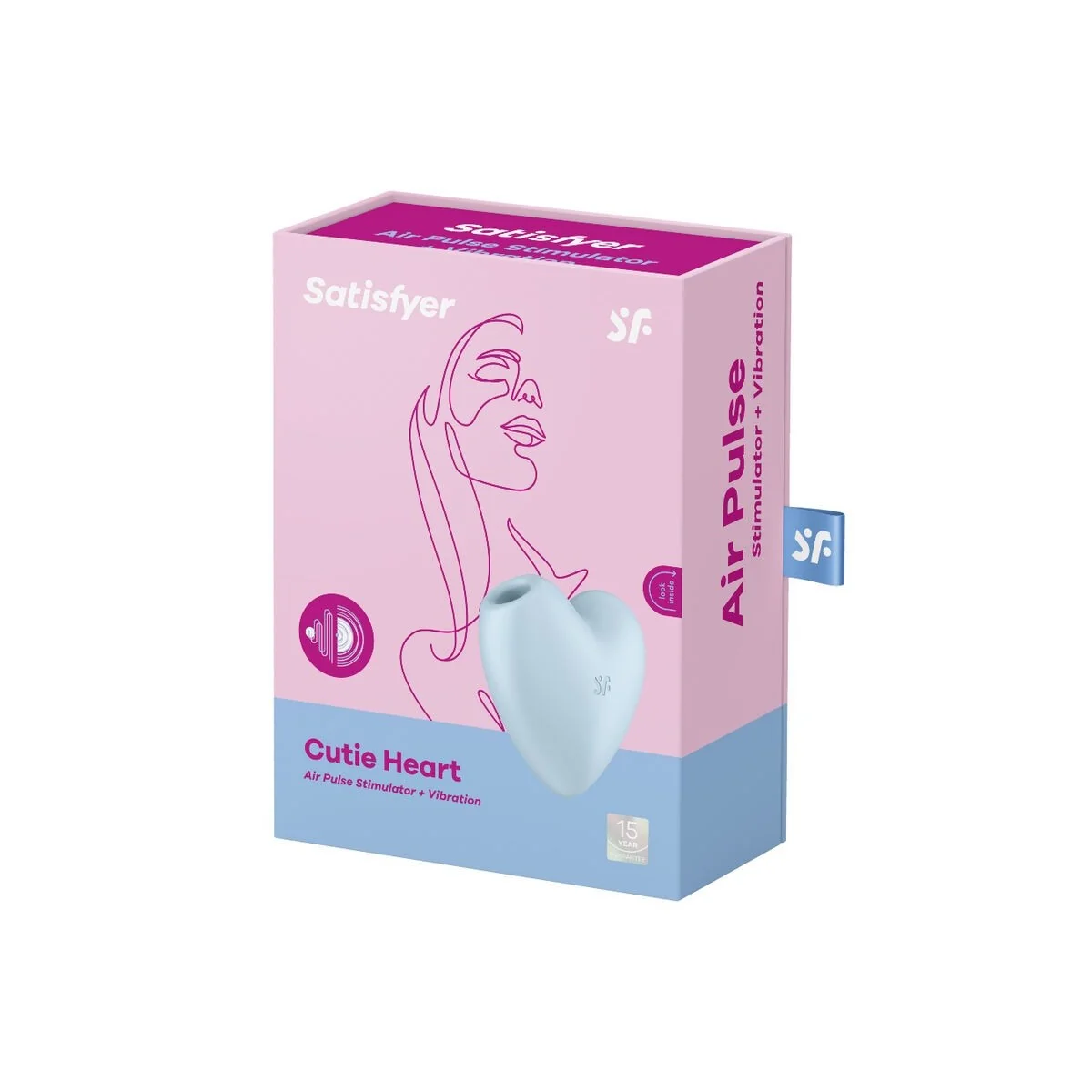 Cutie Heart Air Pulse Stimulator & Vibrator Blau von Satisfyer Air Pulse kaufen | Fesselliebe