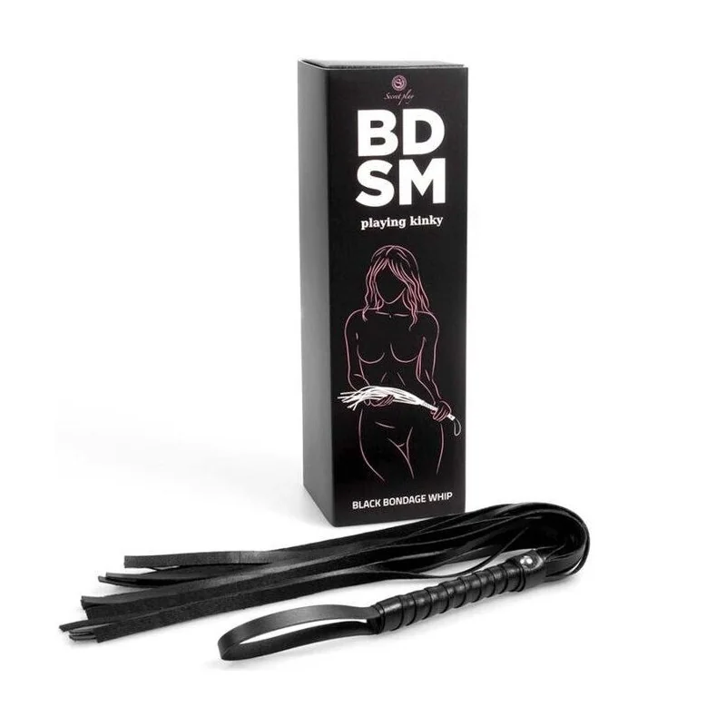 Schwarze Bondage-Peitsche Bdsm-Kollektion von Secretplay 100% Fetish kaufen | Fesselliebe 2
